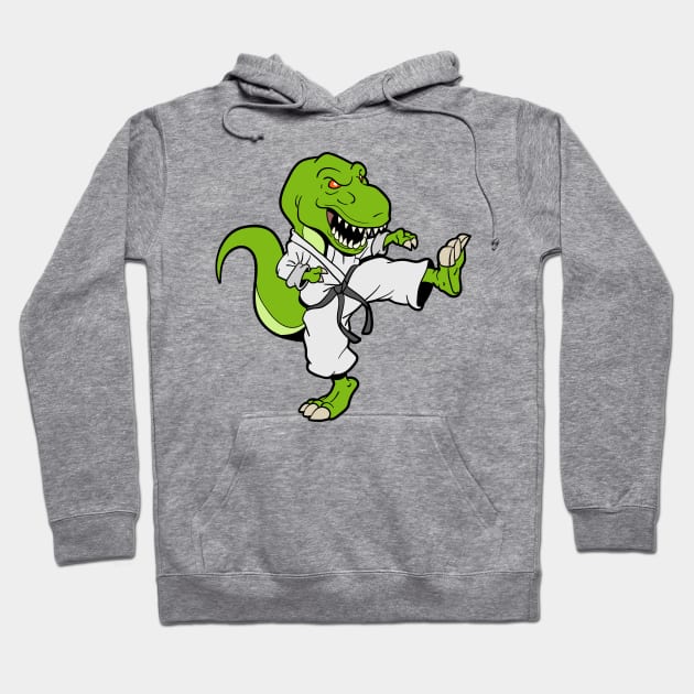 Comic TREX does karate Hoodie by Modern Medieval Design